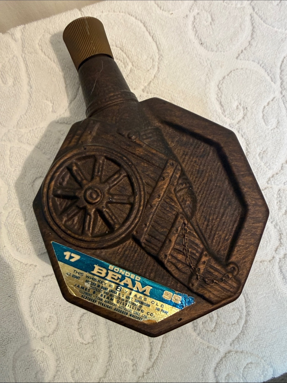 Jim Beam 17 Bonded Whiskey Decanter - Brown